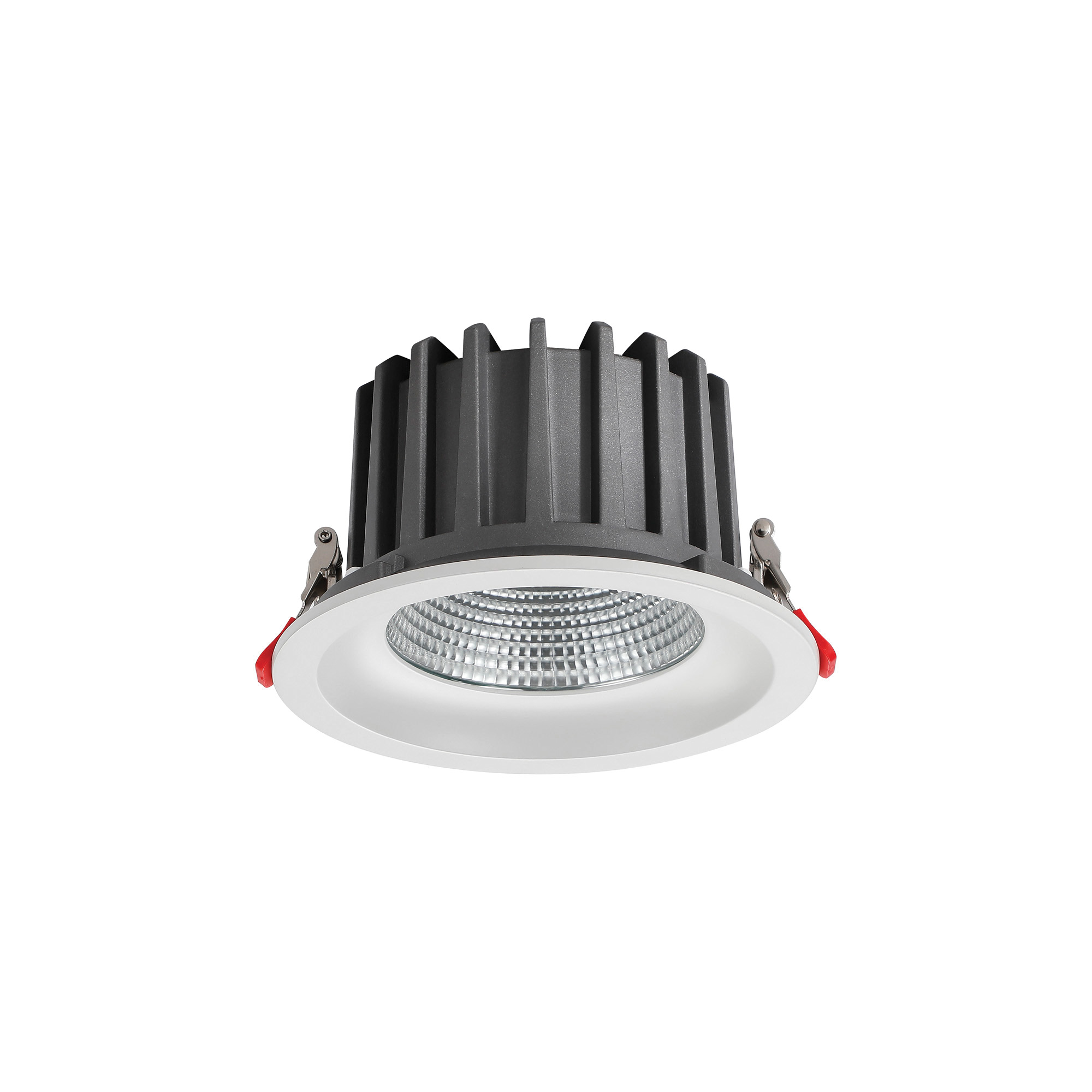 DL200058  Bionic 24, 24W, 700mA, White Deep Round Recessed Downlight, 1920lm ,Cut Out 155mm, 42° , 3000K, IP44, DRIVER INC., 5yrs Warranty.